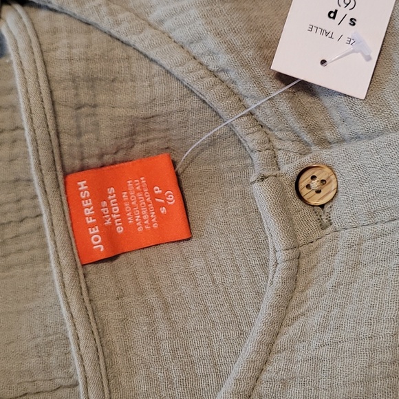 Crinkled cotton dress for girls - Picture 4 of 5